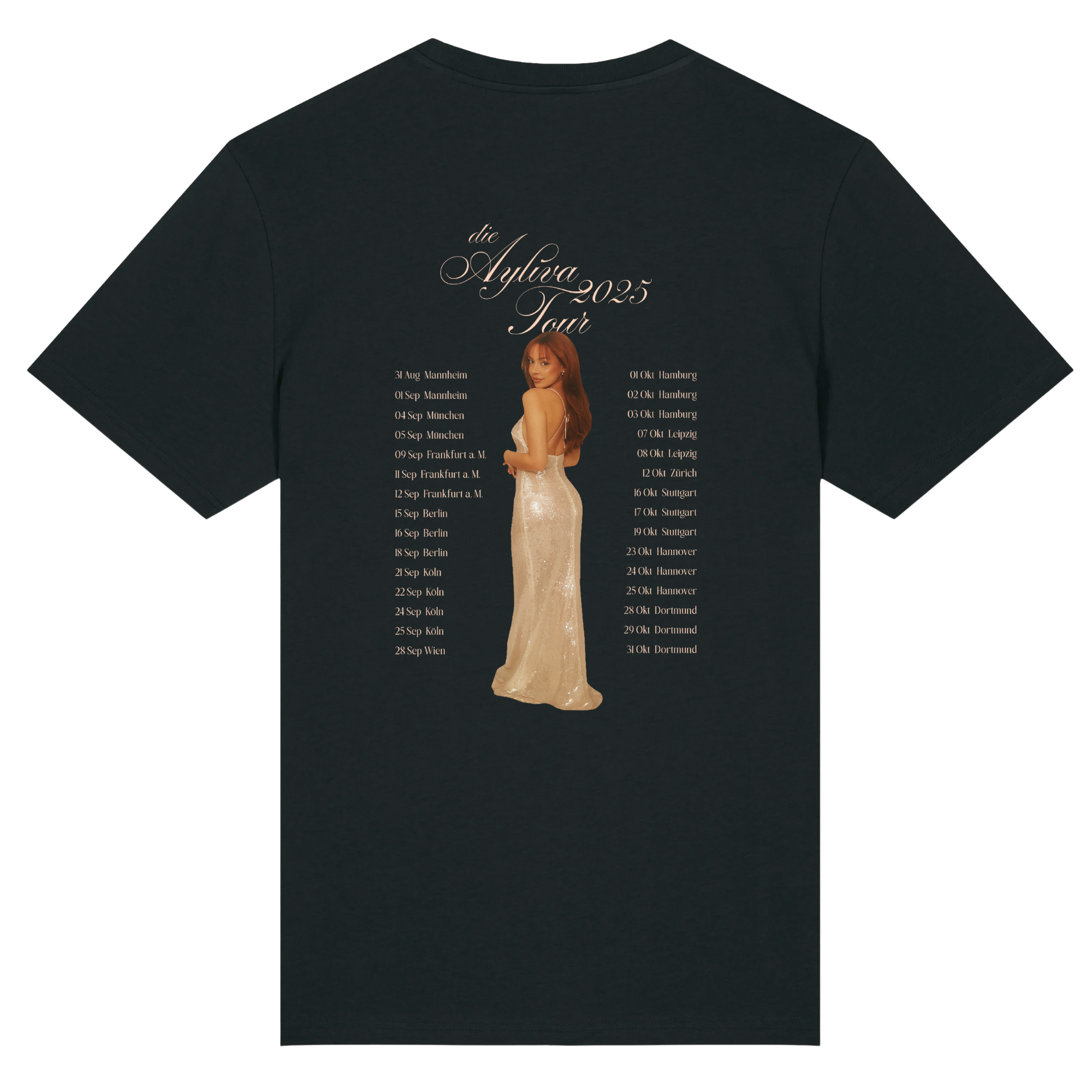 Tourshirt "Kleid" - Schwarz